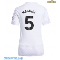 Camisa de time de futebol Manchester United Harry Maguire #5 Replicas 2º Equipamento Feminina 2025-26 Manga Curta